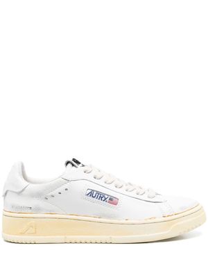 Autry embroidered logo lace-up sneakers - White