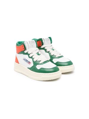 Autry Kids colour-block high-top sneakers - White