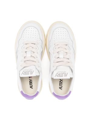 Autry Kids lace-up leather sneakers - White