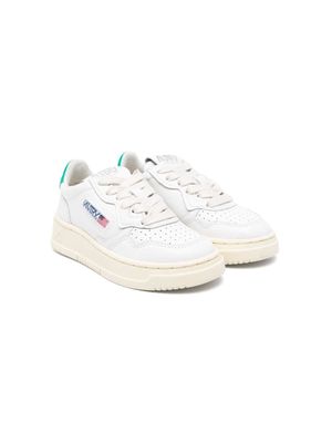 Autry Kids logo-patch leather sneakers - White