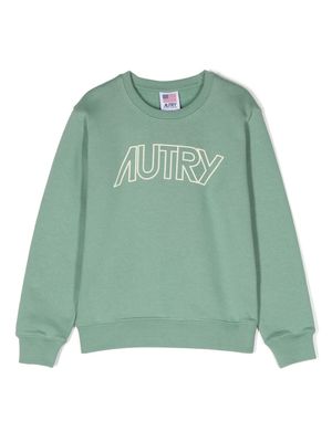 Autry Kids logo-print cotton jumper - Green