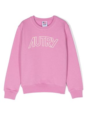 Autry Kids logo-print cotton sweatshirt - Pink