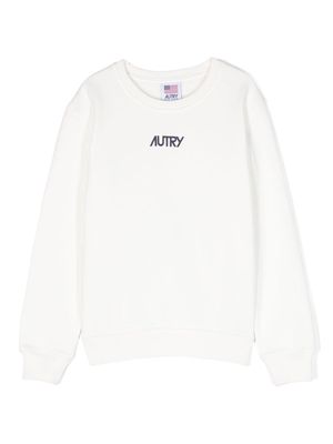 Autry Kids logo-print cotton sweatshirt - White