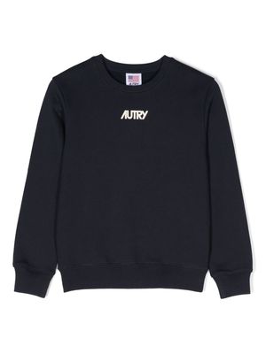 Autry Kids logo-print jersey sweatshirt - Blue
