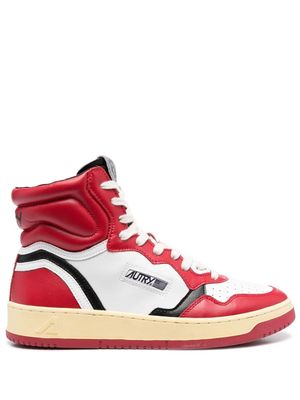 Autry Liberty panelled high-top sneakers - Red