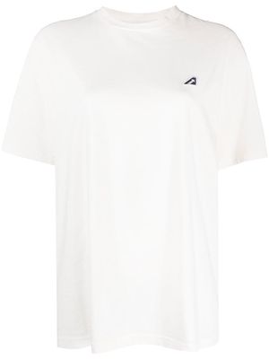 Autry logo-appliqué cotton T-shirt - White