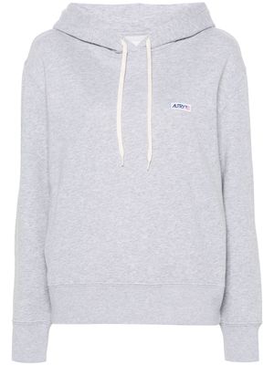 Autry logo-appliqué hoodie - Grey
