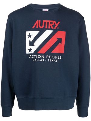 Autry logo crew-neck sweatshirt - Blue