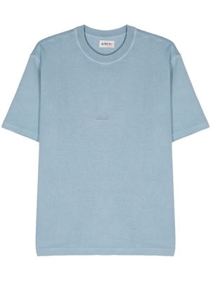 Autry logo-debossed cotton T-shirt - Blue