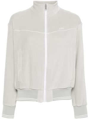 Autry logo-embroidered bomber jacket - Grey