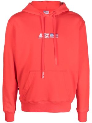 Autry logo-embroidered cotton hoodie