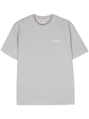 Autry logo-embroidered cotton t-shirt - Grey