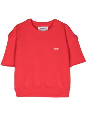 Autry logo-embroidered cotton T-shirt