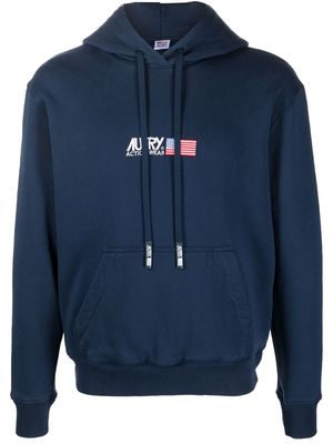 Autry logo-embroidered hoodie - Blue