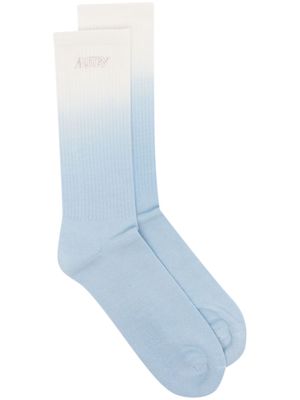 Autry logo-embroidered ombré socks - Neutrals