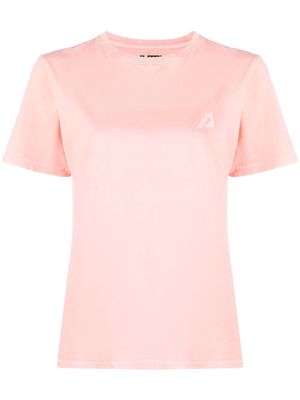 Autry logo-embroidered short-sleeved T-shirt - Pink