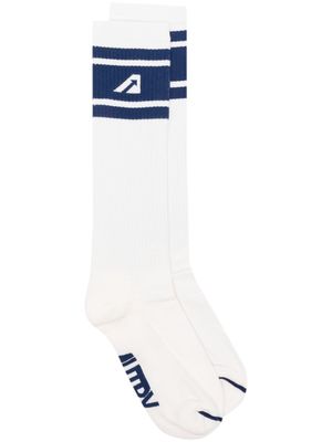 Autry logo-jacquard socks - Neutrals