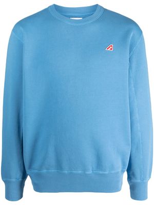Autry logo-patch cotton sweatshirt - Blue