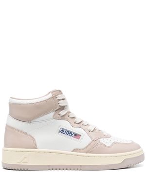 Autry logo-patch high-top sneakers - White