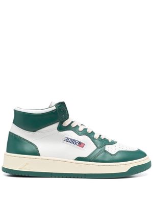 Autry logo-patch high-top trainers - Green