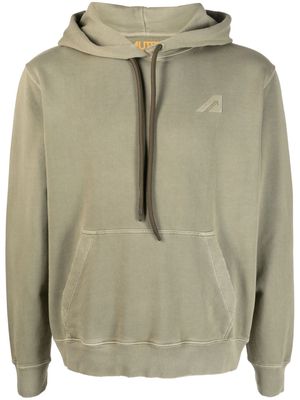 Autry logo-patch hoodie - Green