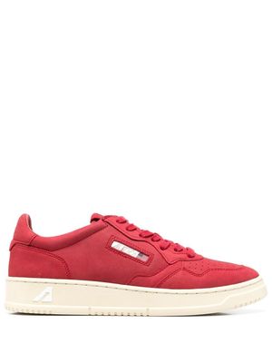 Autry logo-patch lace-up sneakers - Red