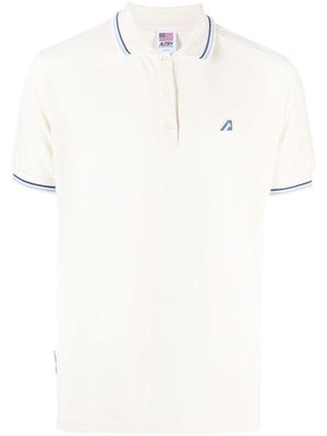 Autry logo-patch short-sleeved polo shirt - Neutrals