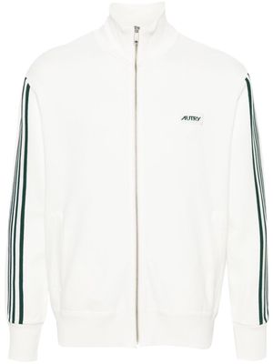 Autry logo-patch zip-up sweatshirt - White