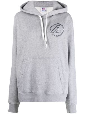 Autry logo-print cotton hoodie - Grey