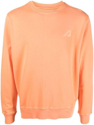 Autry logo-print cotton sweatshirt - Orange