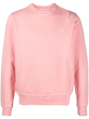 Autry logo-print cotton sweatshirt - Pink