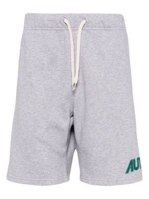 Autry logo-print cotton track shorts - Grey