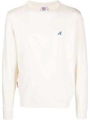 Autry logo-print crew neck sweatshirt - Neutrals