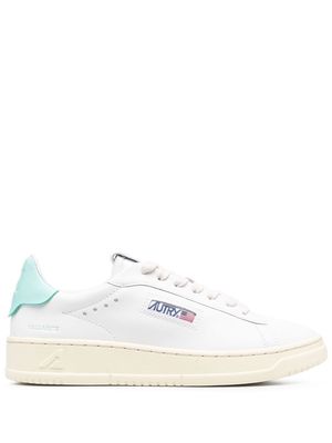 Autry logo-print lace-up sneakers - WHT/TURQ