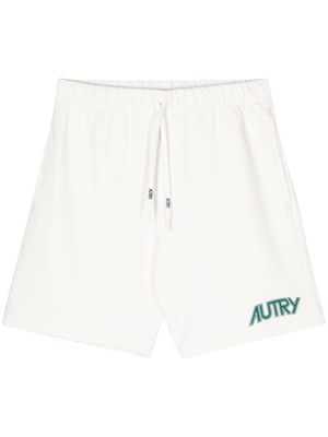 Autry logo-stamp track shorts - White