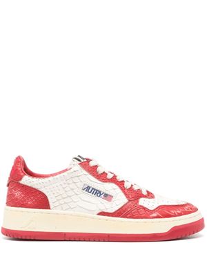 Autry Medalist embossed leather sneakers - Red
