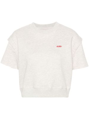 Autry mélange cropped T-shirt - Grey