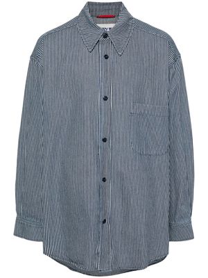 Autry striped cotton shirt - Blue