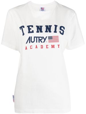 Autry text-print cotton T-shirt - White