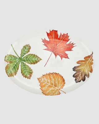 Auttuno Assorted Leaves Oval Platter