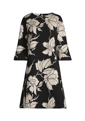 Autumn Accents Bella Floral Jacquard Midi-Dress