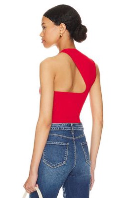 Autumn Cashmere Asymmetric Cut Out Muscle Tee in Red