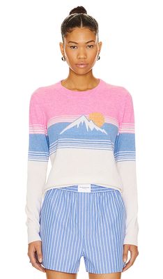 Autumn Cashmere Hit The Slopes Crew in Pink