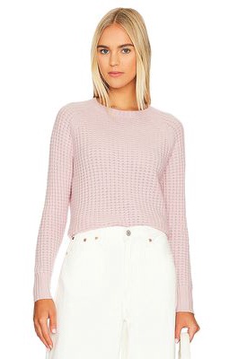 Autumn Cashmere Thermal Shirttail Top in Pink