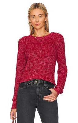 Autumn Cashmere Tweed Distressed Scallop Shaker in Red