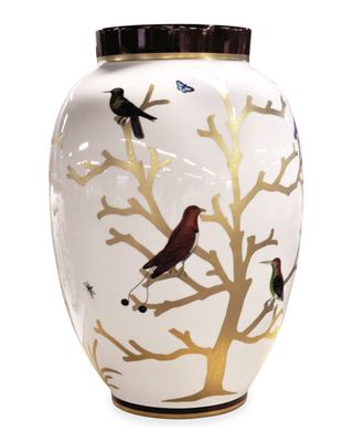 Aux Oiseaux Toscan Vase, 13.6"