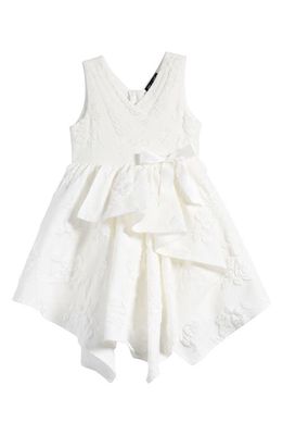 Ava & Yelly Kids' Floral Dress in White