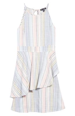 Ava & Yelly Kids' Stripe Dress in Blush
