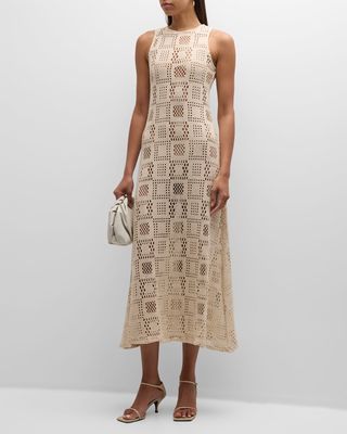 Ava Sleeveless Crochet Maxi Dress