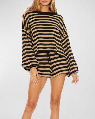 Ava Striped Cropped Sweater
